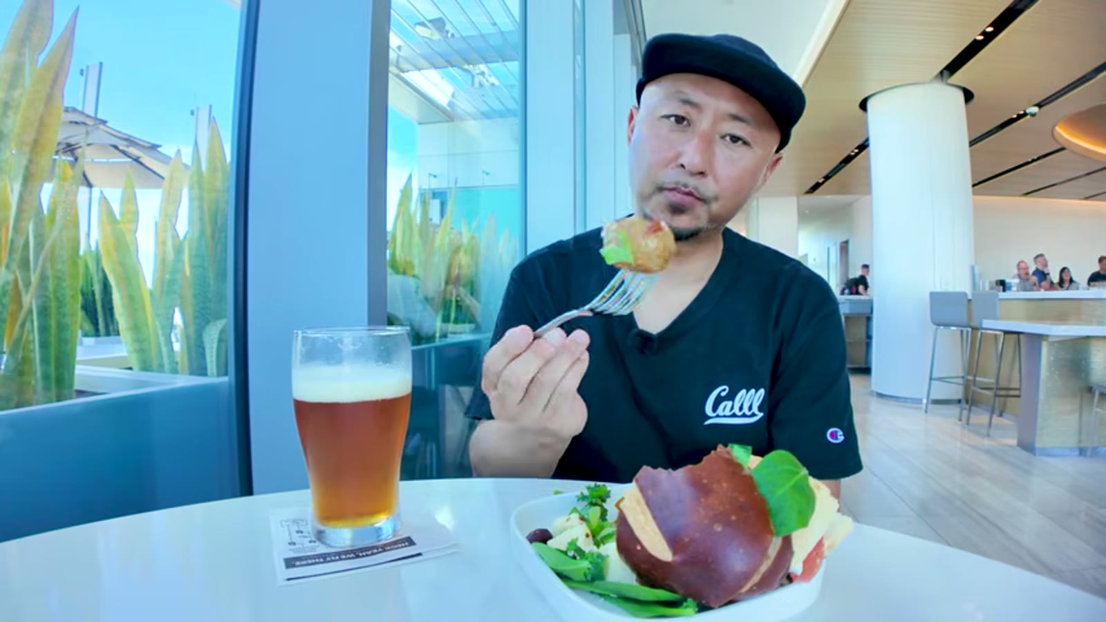 チキンミートボールとスープを実食
