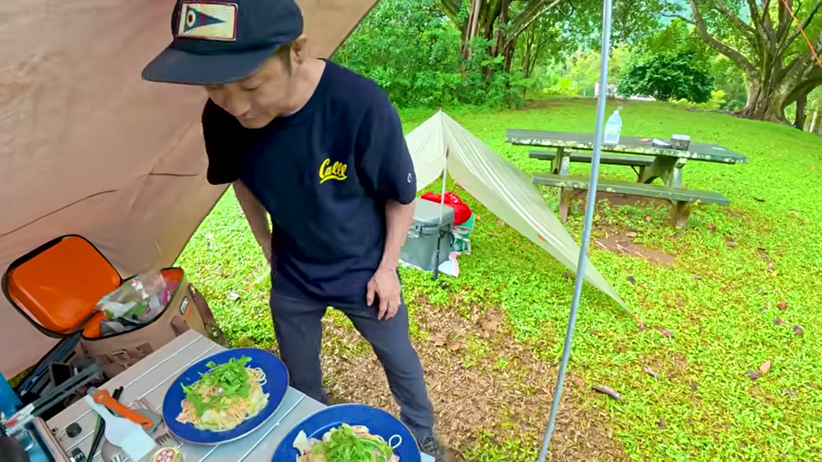 キャンプ飯のパスタがついに完成